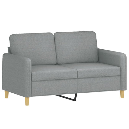 Set di Divani 2 pz con Cuscini Grigio Chiaro in Tessuto | homemem39