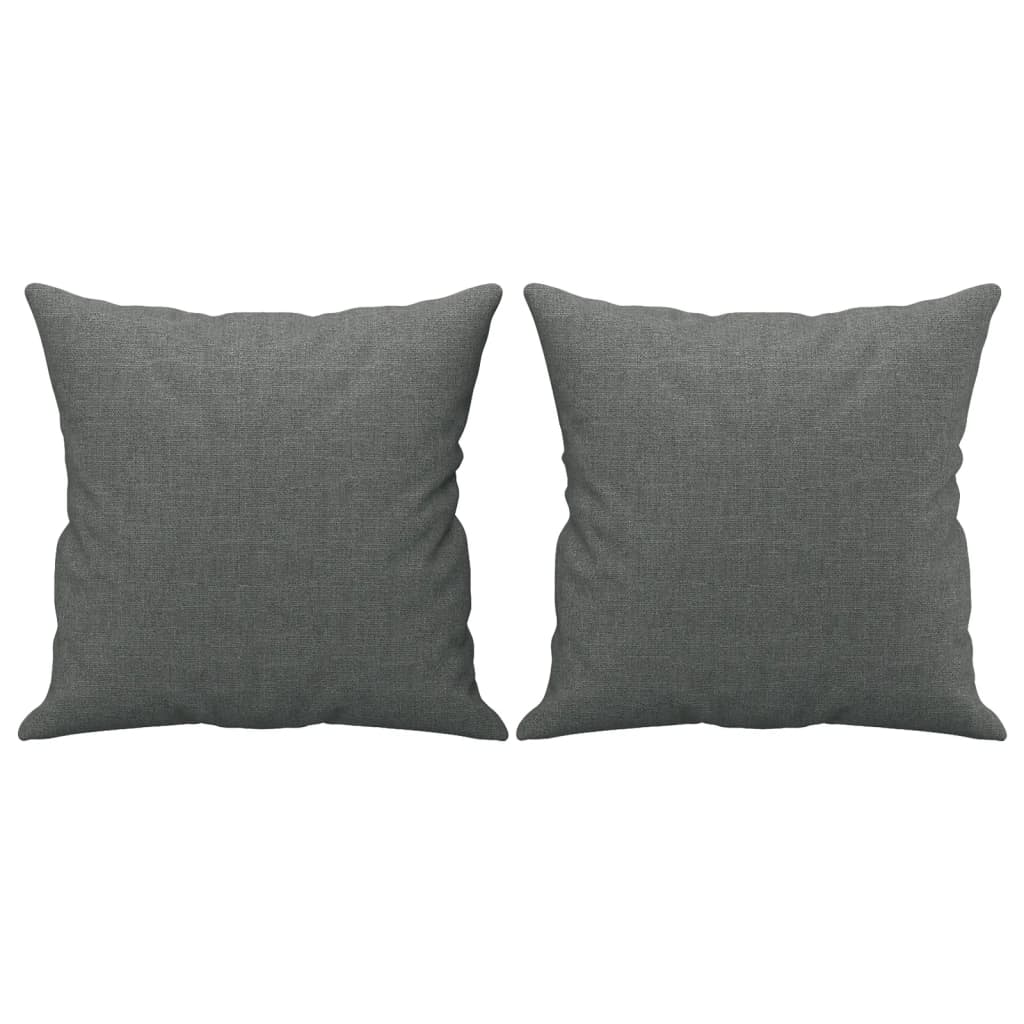 Set di Divani 2 pz con Cuscini Grigio Scuro in Tessuto | homemem39