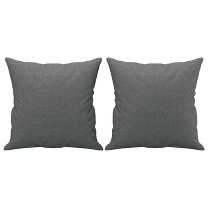Set di Divani 2 pz con Cuscini Grigio Scuro in Tessuto | homemem39