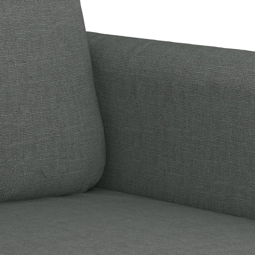 Set di Divani 2 pz con Cuscini Grigio Scuro in Tessuto | homemem39