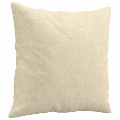 Set Divani 2 pz con Cuscini Crema in Tessuto