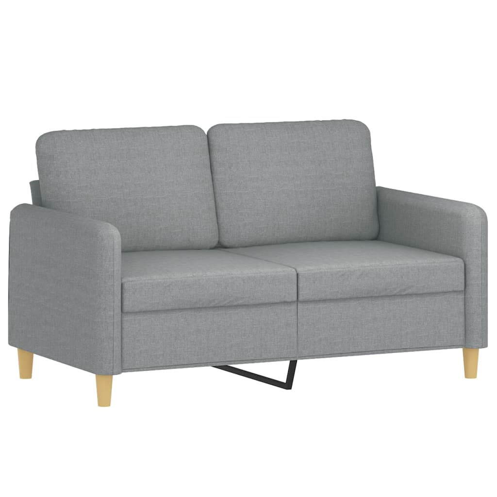 Set Divani 3 pz con Cuscini Grigio Chiaro in Tessuto | homemem39
