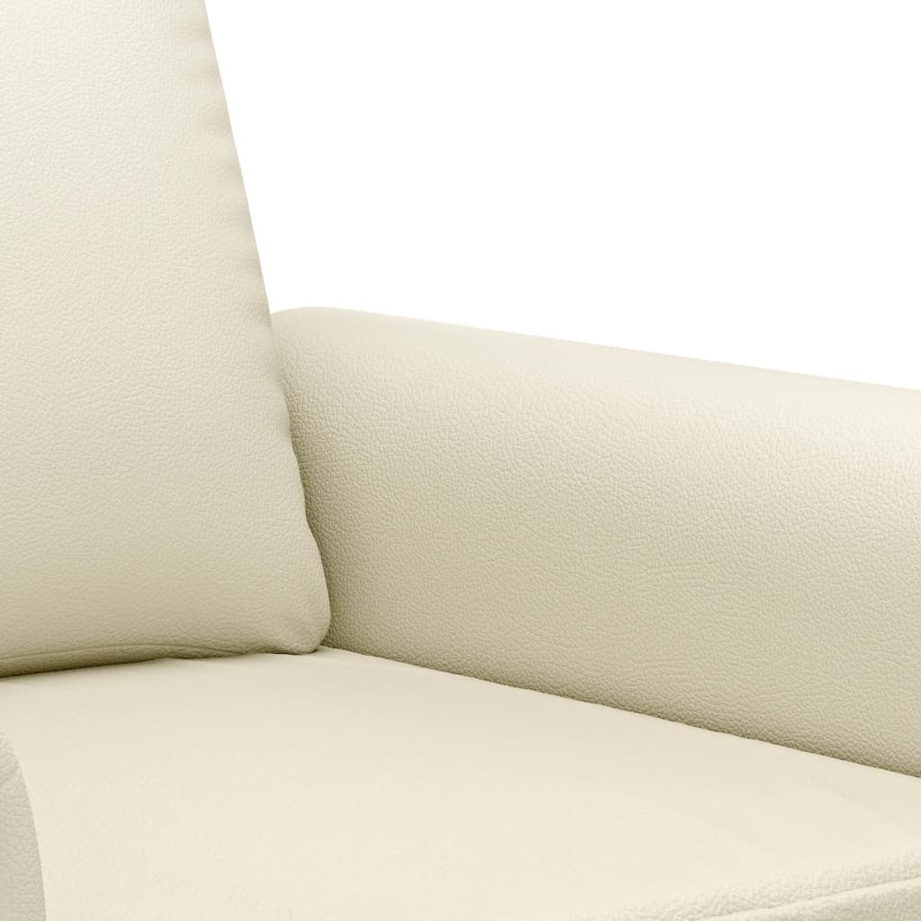 Set di Divani 2 pz con Cuscini crema in Similpelle | homemem39