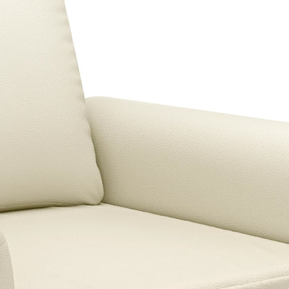 Set di Divani 2 pz con Cuscini crema in Similpelle | homemem39
