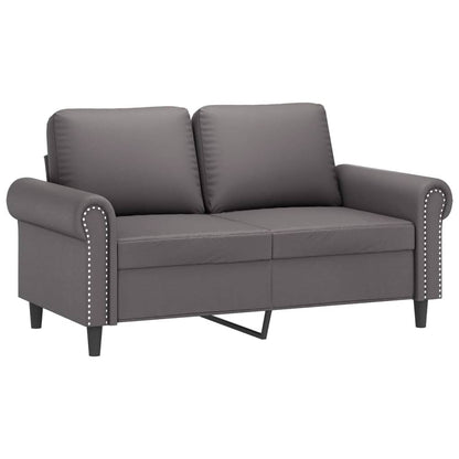 Set di Divani 2 pz con Cuscini Grigio in Similpelle | homemem39