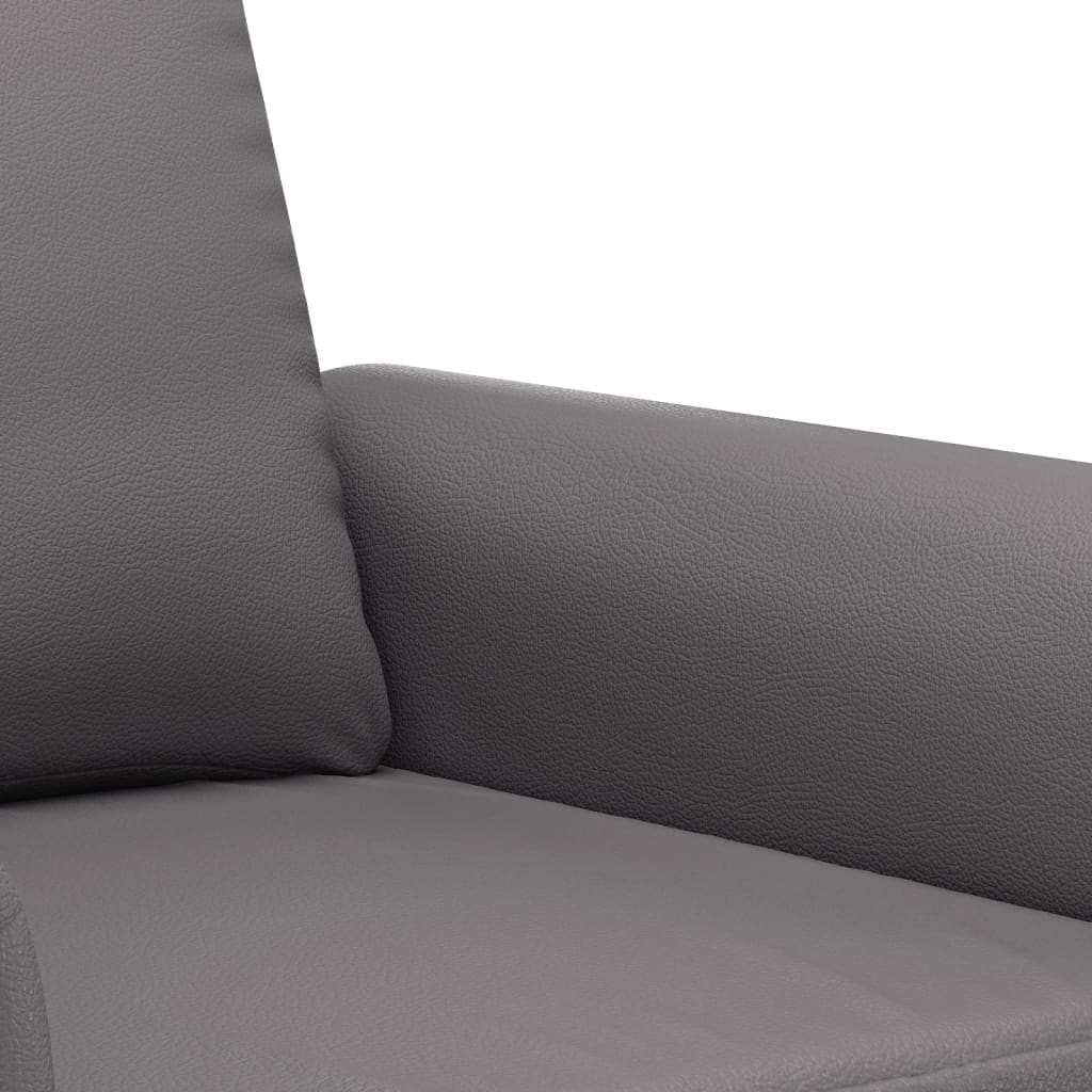 Set di Divani 2 pz con Cuscini Grigio in Similpelle | homemem39