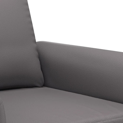 Set di Divani 2 pz con Cuscini Grigio in Similpelle | homemem39