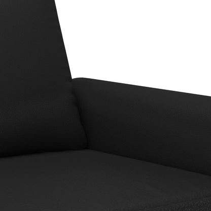 Set di Divani 3 pz con Cuscini Nero in Similpelle | homemem39