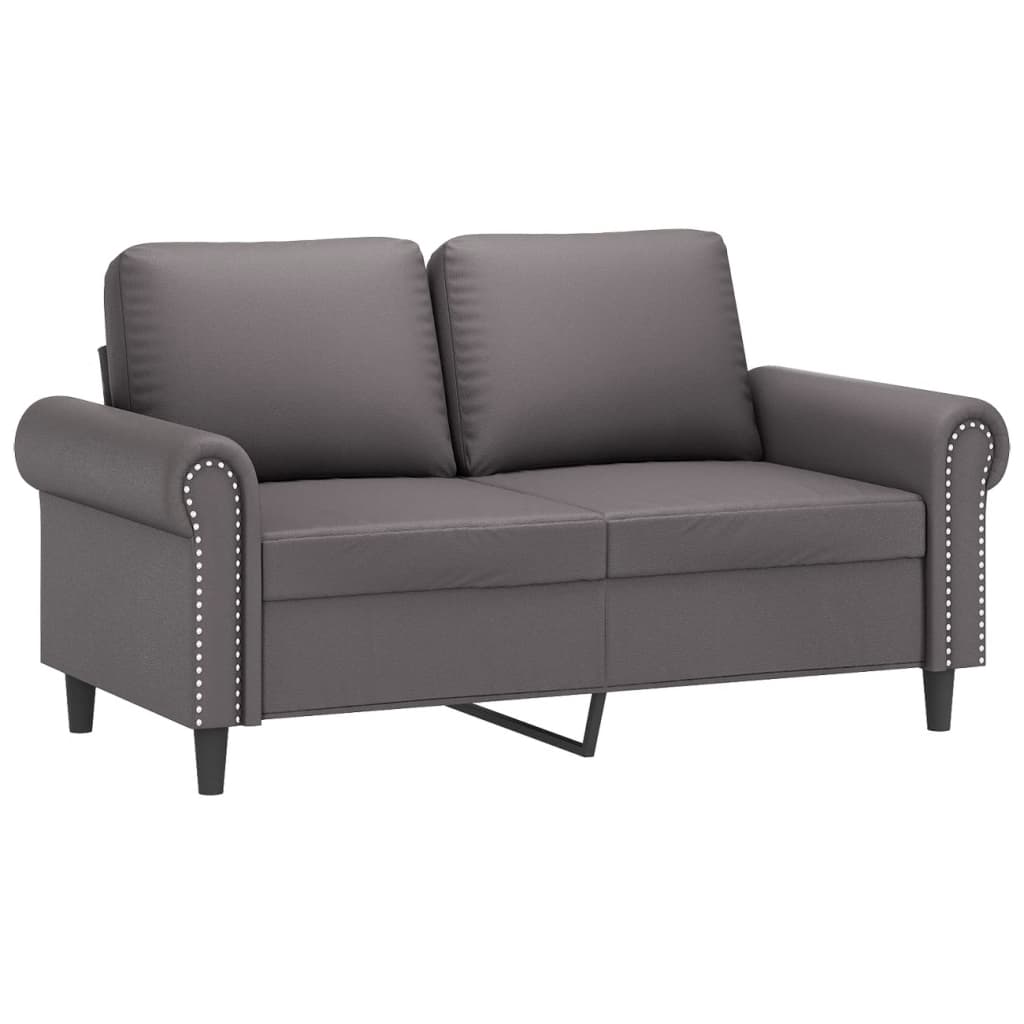 Set di Divani 2 pz con Cuscini Grigio in Similpelle | homemem39