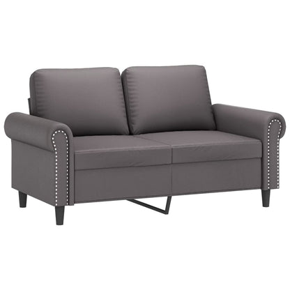 Set di Divani 2 pz con Cuscini Grigio in Similpelle | homemem39