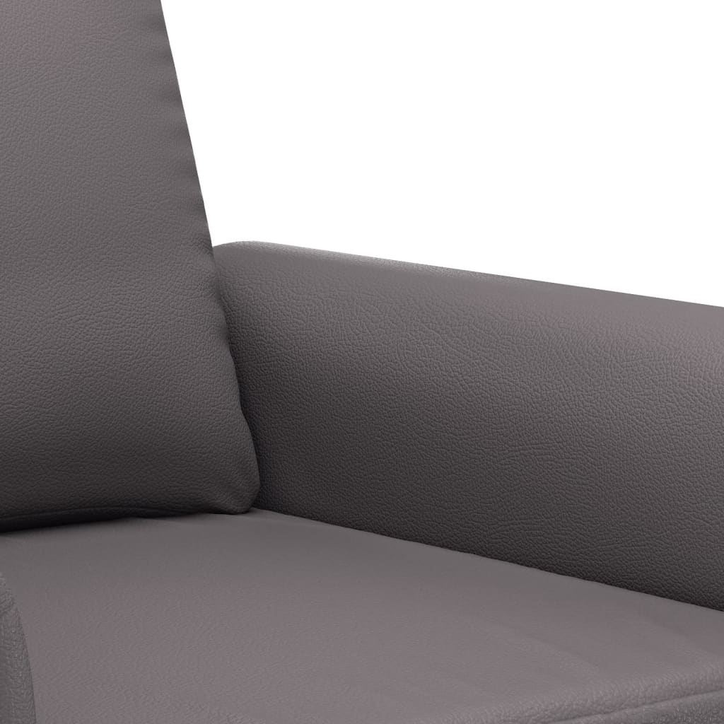 Set di Divani 2 pz con Cuscini Grigio in Similpelle - homemem39