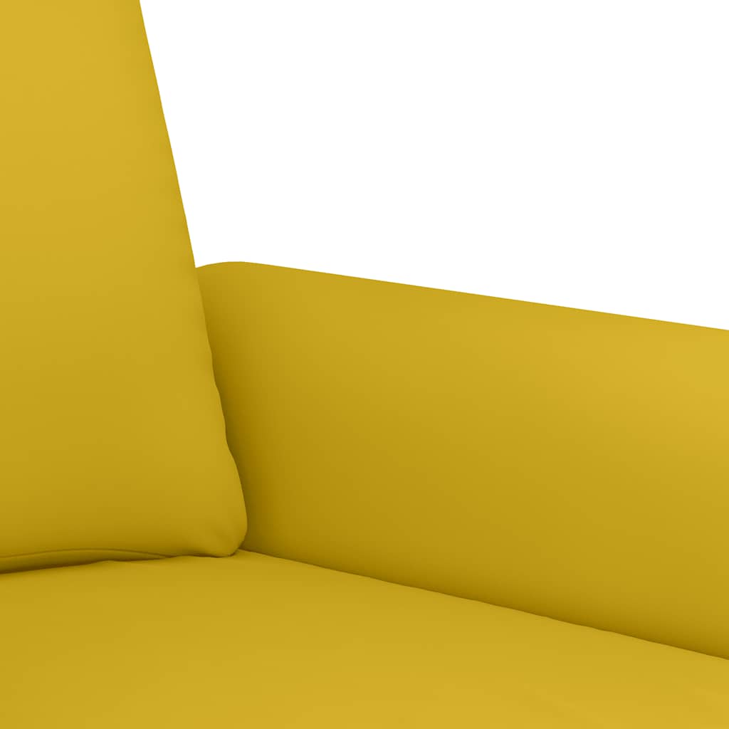 Set di Divani 3 pz con Cuscini giallo in Velluto | homemem39