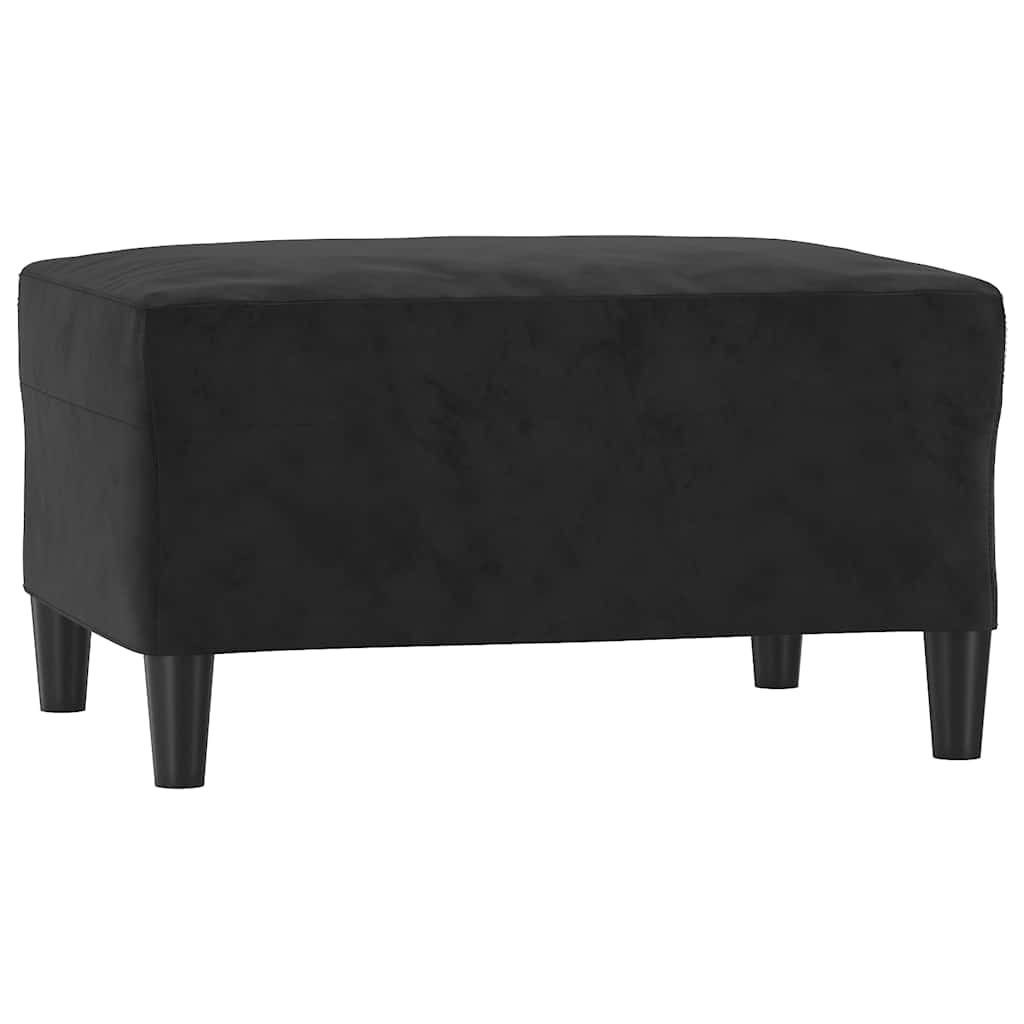 Set di Divani 4 pz con Cuscini Nero in Velluto | homemem39