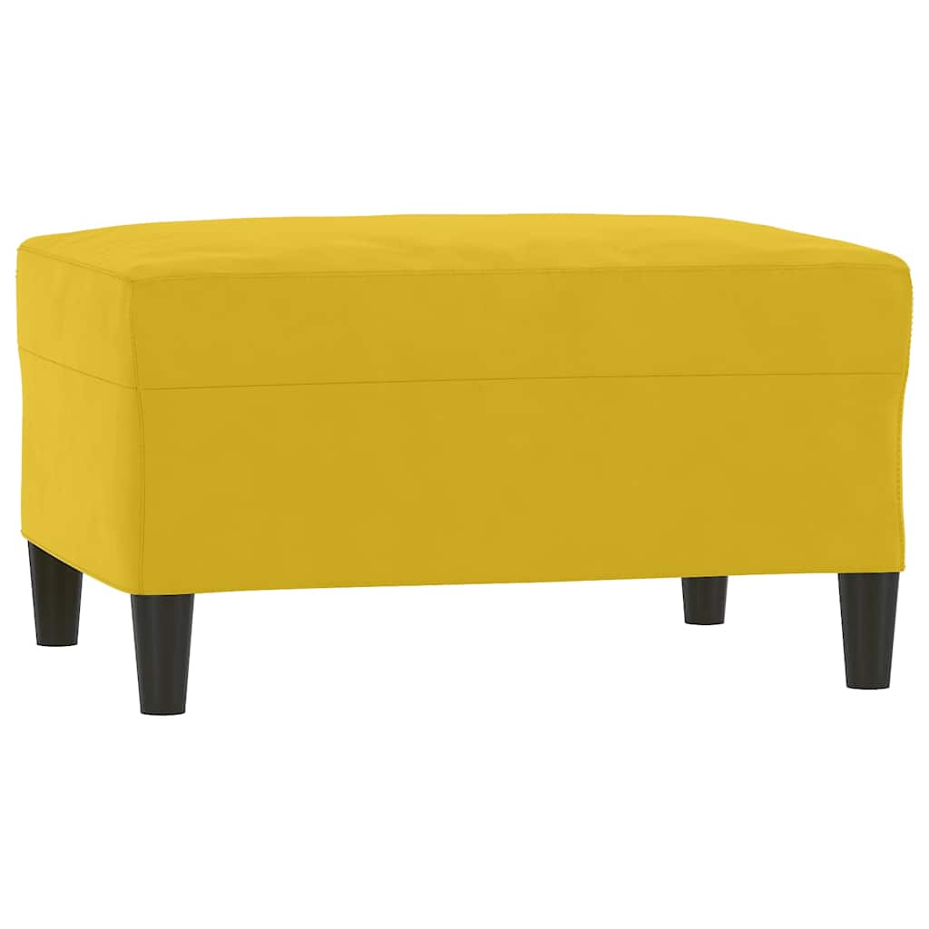 Set di Divani 4 pz con Cuscini giallo in Velluto | homemem39