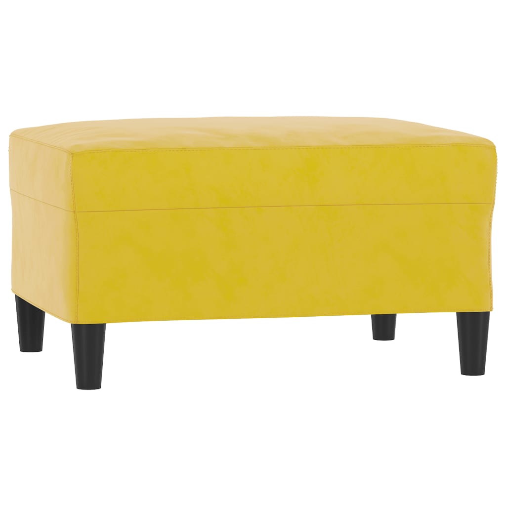 Set di Divani 4 pz con Cuscini giallo in Velluto - homemem39