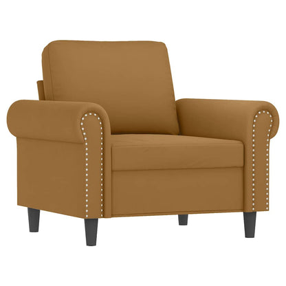 Set di Divani 4 pz con Cuscini Marrone in Velluto | homemem39