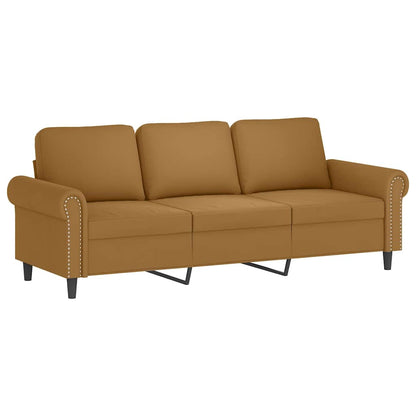 Set di Divani 4 pz con Cuscini Marrone in Velluto | homemem39