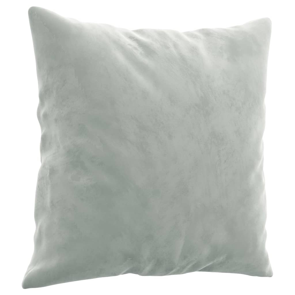 Set di Divani 4 pz con Cuscini Grigio Chiaro in Velluto | homemem39