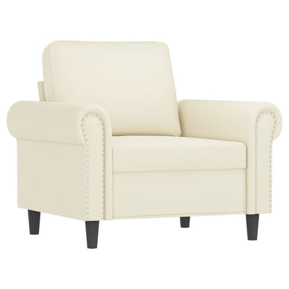 Set di Divani 4 pz con Cuscini Crema in Velluto | homemem39