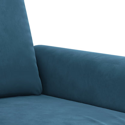 Set di Divani 4 pz con Cuscini Blu in Velluto | homemem39