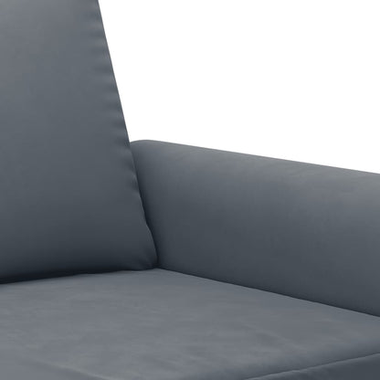 Set di Divani 2 pz con Cuscini Grigio Scuro in Velluto | homemem39