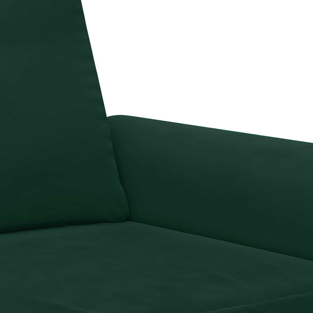 Set di Divani 2 pz con Cuscini Verde scuro in Velluto | homemem39