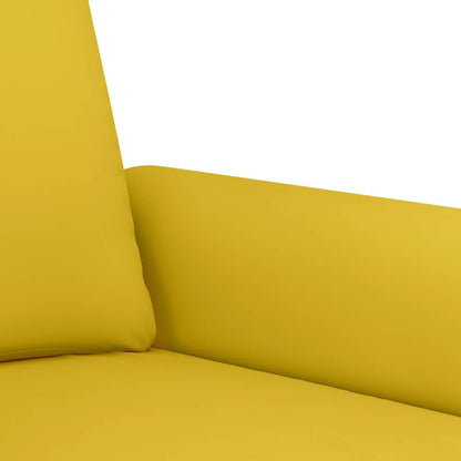 Set di Divani 2 pz con Cuscini giallo in Velluto | homemem39