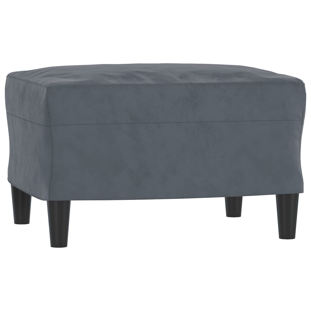 Set di Divani 3 pz con Cuscini Grigio Scuro in Velluto | homemem39