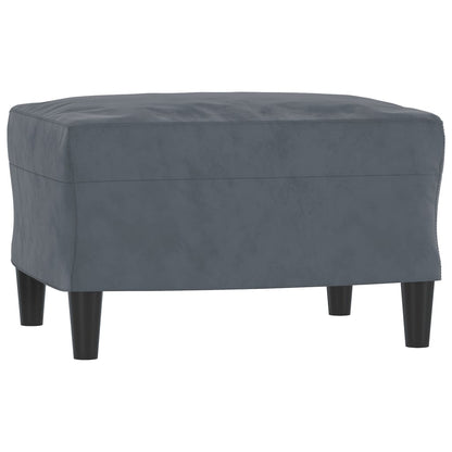 Set di Divani 3 pz con Cuscini Grigio Scuro in Velluto | homemem39