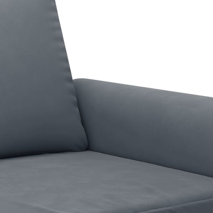 Set di Divani 3 pz con Cuscini Grigio Scuro in Velluto | homemem39