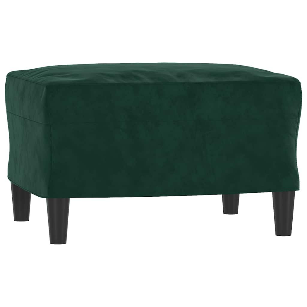 Set di Divani 3 pz con Cuscini Verde scuro in Velluto | homemem39
