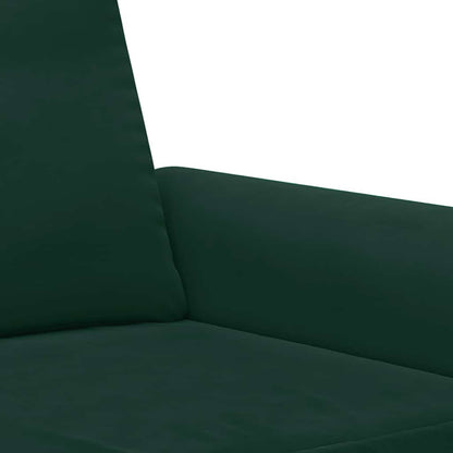 Set di Divani 3 pz con Cuscini Verde scuro in Velluto | homemem39