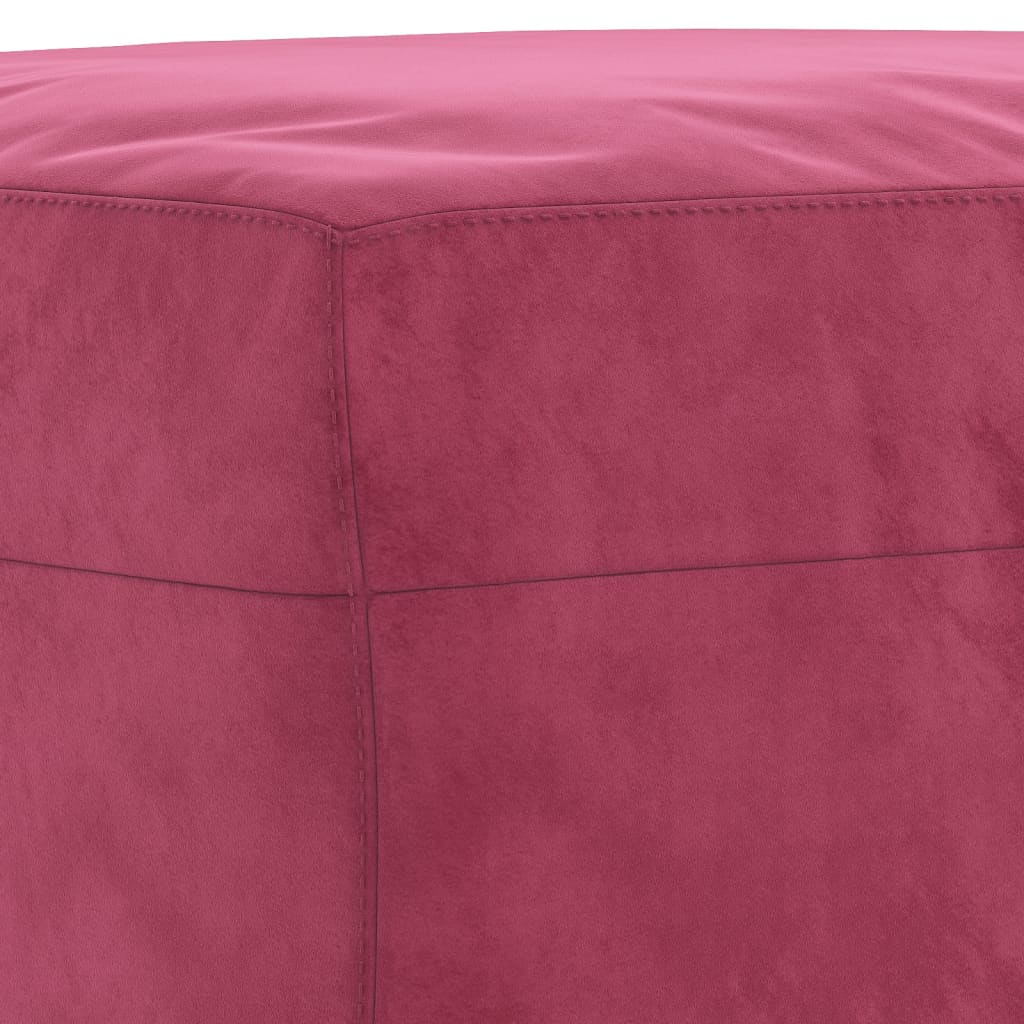 Set di Divani 3 pz con Cuscini Rosso Vino in Velluto | homemem39