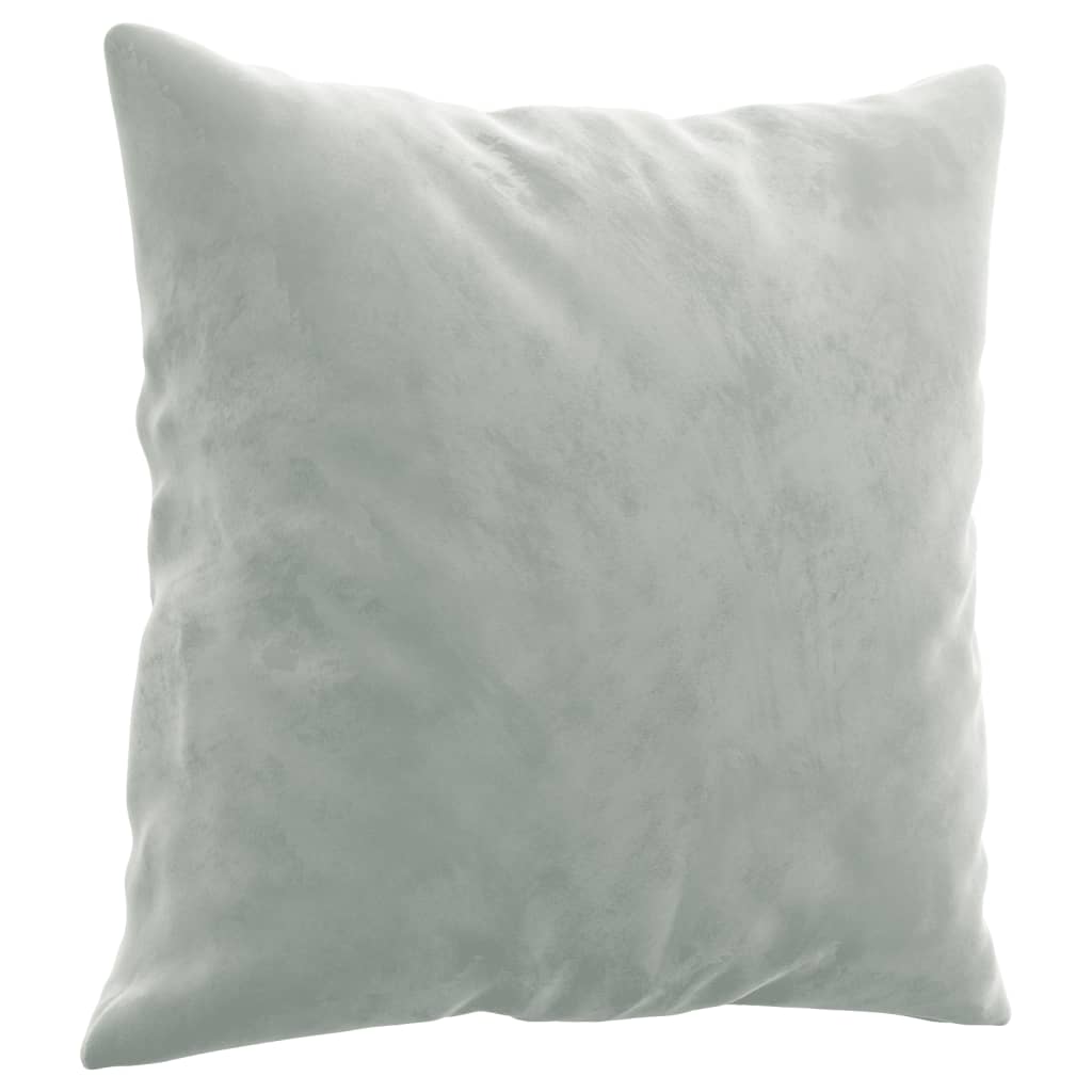 Set di Divani 2 pz con Cuscini Grigio Chiaro in Velluto | homemem39