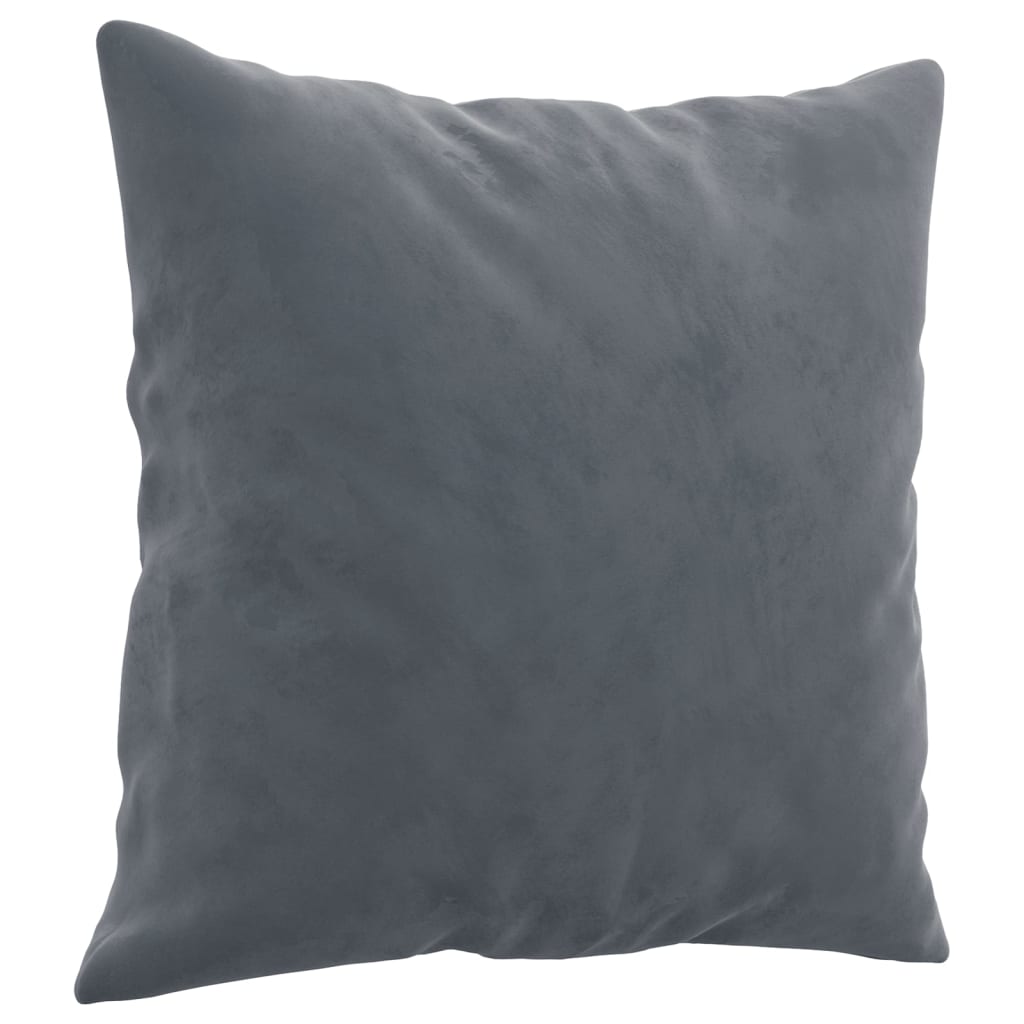Set di Divani 2 pz con Cuscini Grigio Scuro in Velluto | homemem39