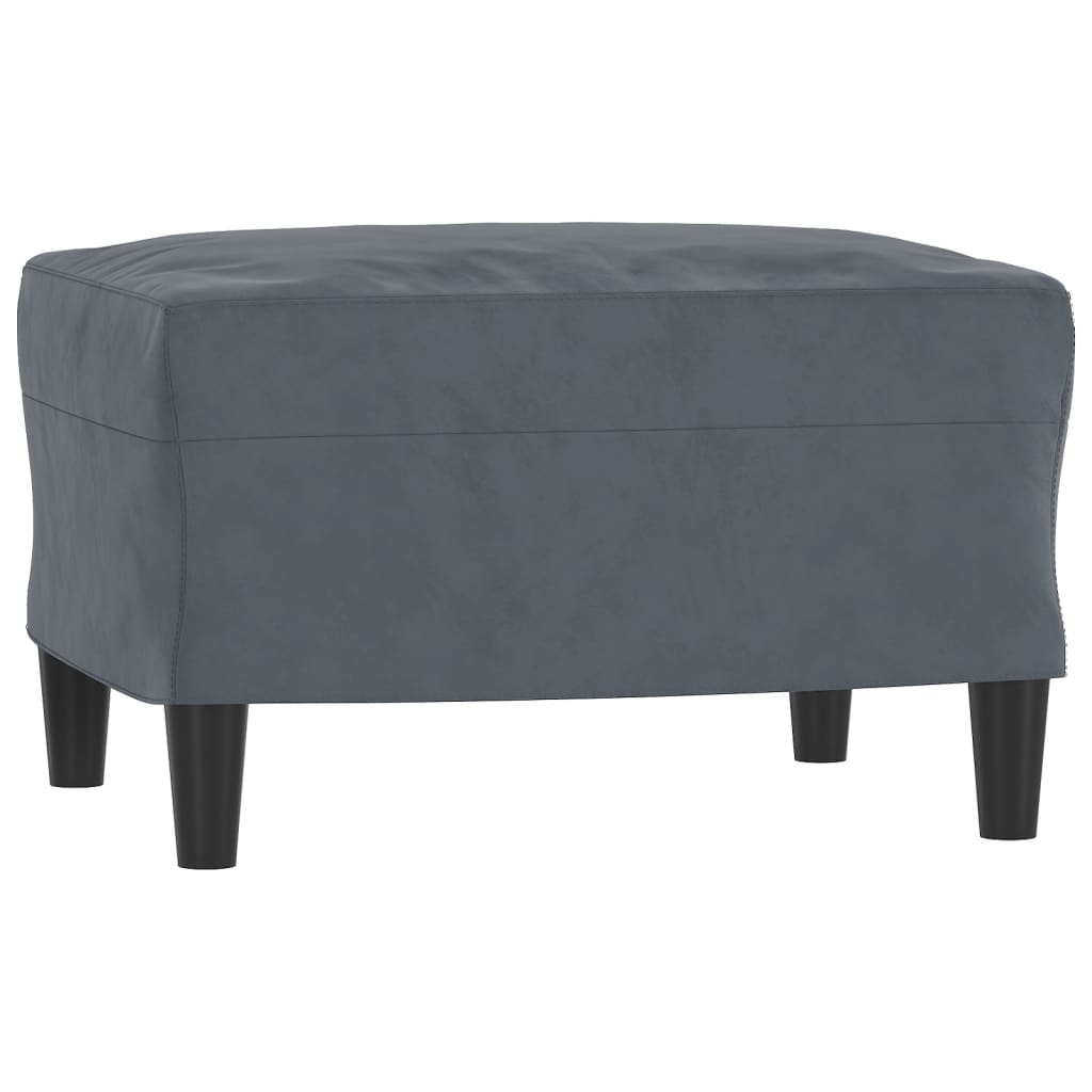 Set di Divani 3 pz con Cuscini Grigio Scuro in Velluto | homemem39