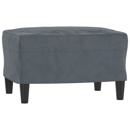Set di Divani 3 pz con Cuscini Grigio Scuro in Velluto | homemem39
