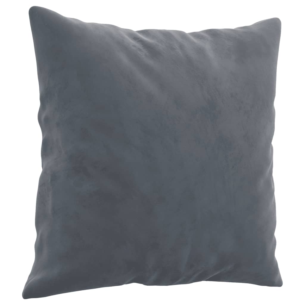 Set di Divani 3 pz con Cuscini Grigio Scuro in Velluto | homemem39