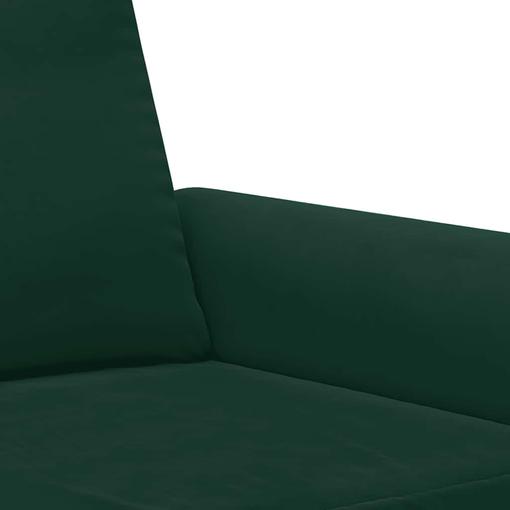 Set di Divani 2 pz con Cuscini Verde scuro in Velluto | homemem39