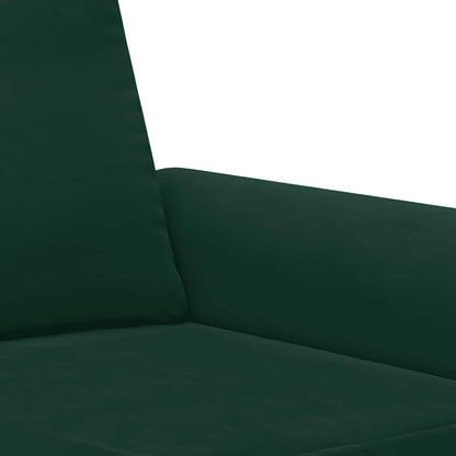 Set di Divani 2 pz con Cuscini Verde scuro in Velluto | homemem39