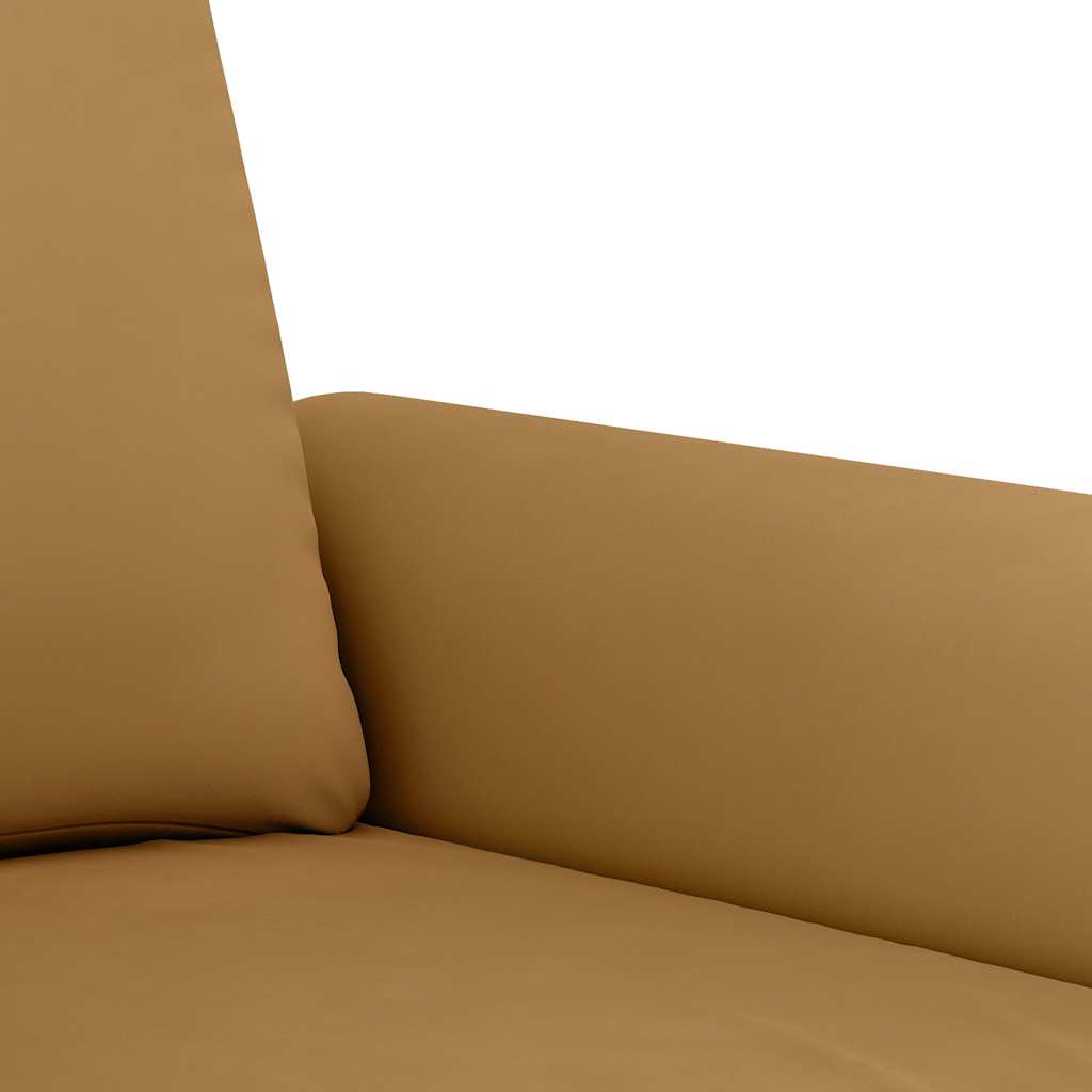 Set di Divani 2 pz con Cuscini Marrone in Velluto | homemem39