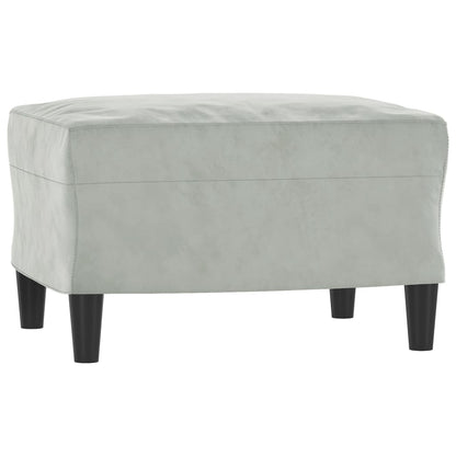 Set di Divani 3 pz con Cuscini Grigio Chiaro in Velluto | homemem39