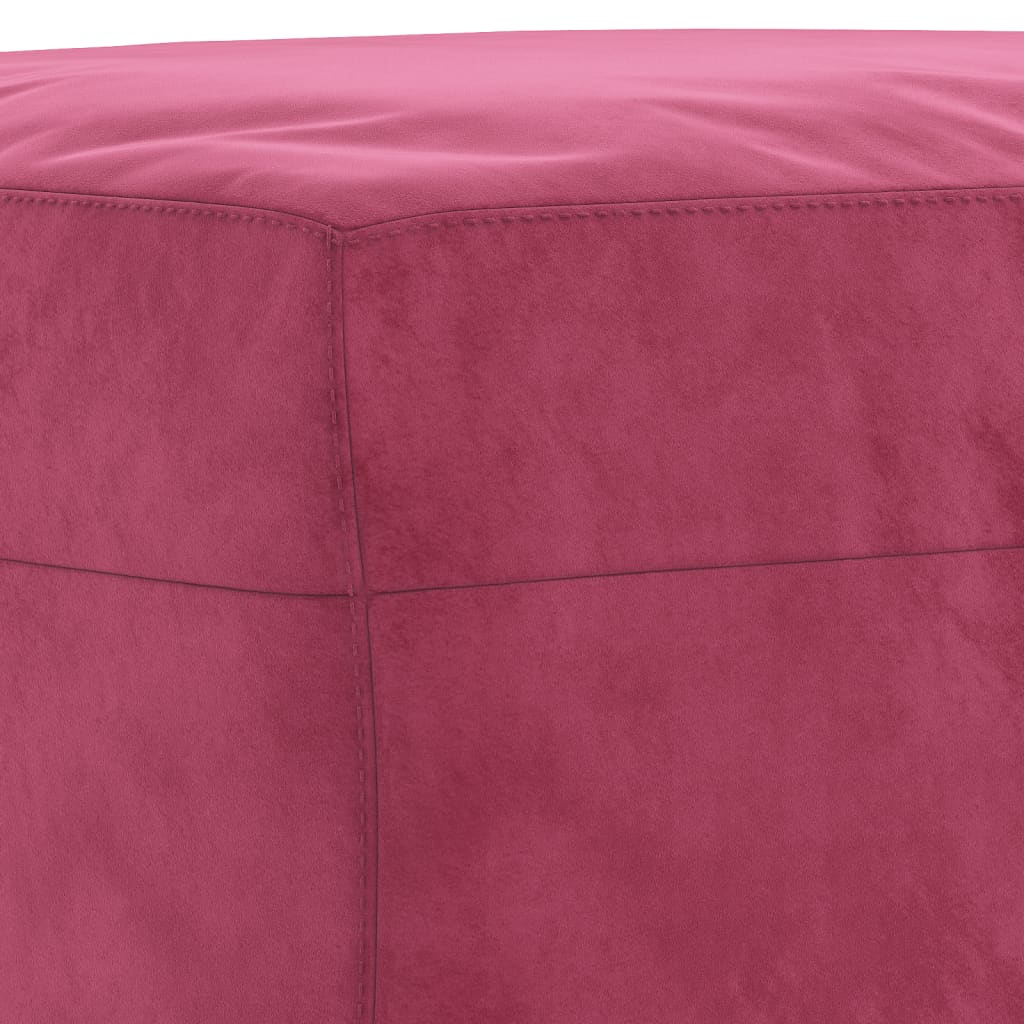 Set di Divani 3 pz con Cuscini Rosso Vino in Velluto | homemem39