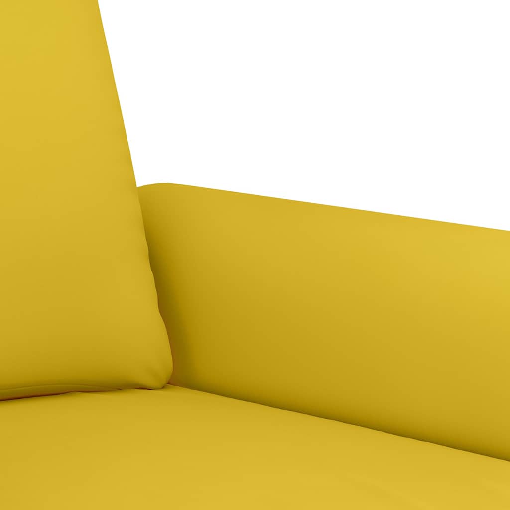 Set di Divani 3 pz con Cuscini giallo in Velluto | homemem39