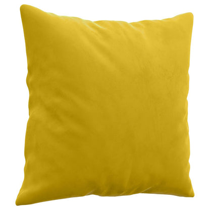 Set di Divani 2 pz con Cuscini Giallo in Velluto | homemem39