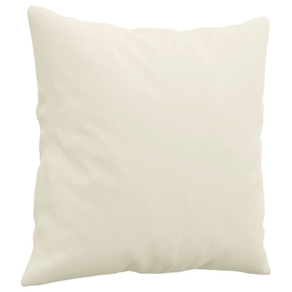 Set di Divani 2 pz con Cuscini Crema in Velluto