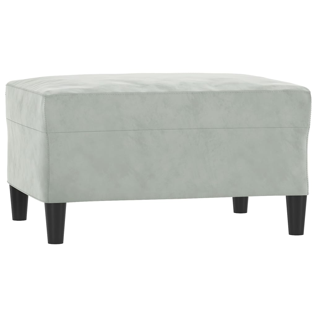 Set di Divani 3 pz con Cuscini Grigio Chiaro in Velluto | homemem39