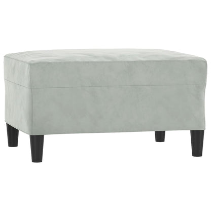 Set di Divani 3 pz con Cuscini Grigio Chiaro in Velluto | homemem39