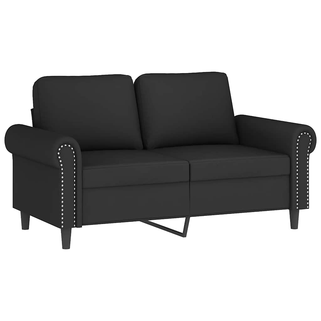 Set di Divani 3 pz con Cuscini Nero in Velluto | homemem39