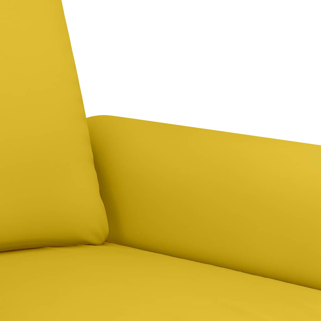 Set di Divani 3 pz con Cuscini Giallo in Velluto | homemem39